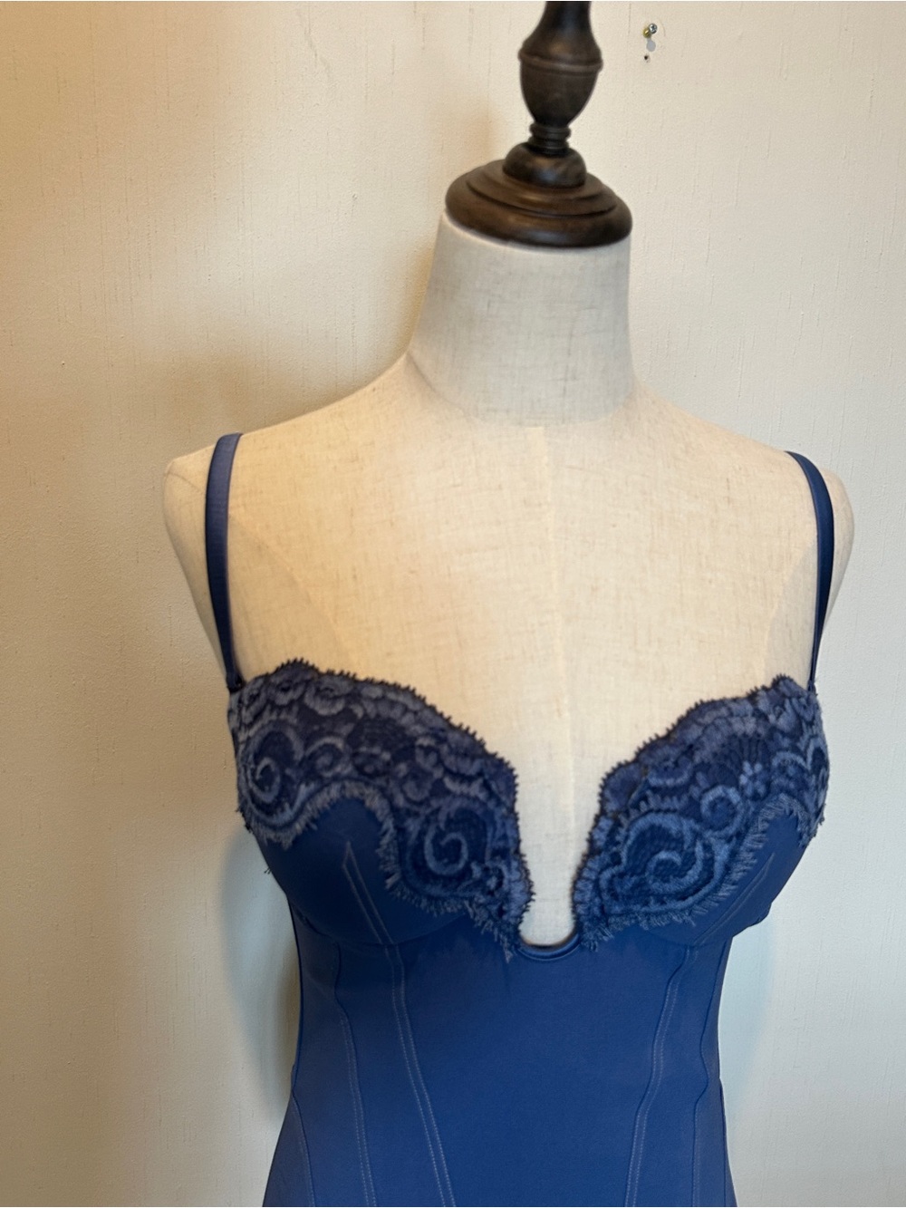 La Perla Blue Silk Lace Bustier Corset Top 34D NWT - Picture 4 of 13